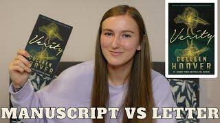 Verity by Colleen Hoover - Manuscript vs Letter!