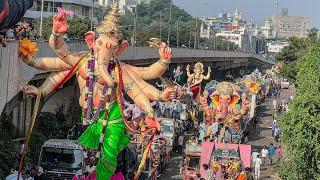 Big Ganesh Shobha Yatra | Ganpati Nimajjanam in tank Bund | Ganesh immersion 2024 | Ganesh visarjan