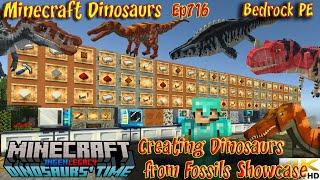 Dinosaurs Time Addon Creating Dinosaurs from Fossils Showcase Bedrock PE Minecraft Dinosaurs Ep716