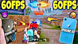 IPHONE XR 60FPS VS IPHONE XS 60FPS PUBG TEST in 2025 | PUBGMOBILE | BEST TDM GAMEPLAY