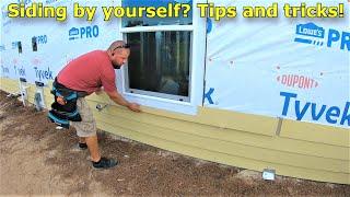 Installing fiber cement siding by yourself, tips for working alone! #455