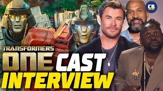 Chris Hemsworth Creates His Optimus Prime Voice! Transformers One Cast Interview!