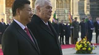 National Anthem of China | Chairman Xi Jinping State Visit to Czech 2016