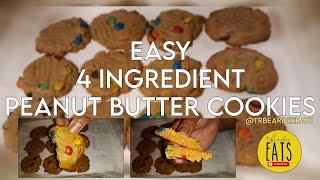 The EASIEST 4 Ingredient Peanut Butter Cookies You Will Ever Make!