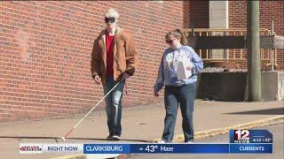 Blind and visually impaired students participate in 'Cane Quest'