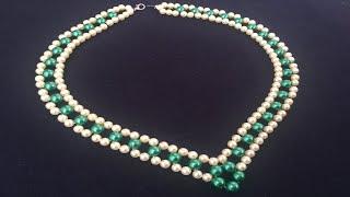 How To Make Pearl Necklace At Home | Pearls Jewelry | DIY Necklace.