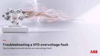 Troubleshooting a VFD overvoltage fault