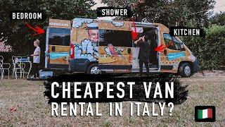 CHEAPEST CAMPERVAN RENTAL IN ITALY? Full Van Tour of Indie Campers Active Van