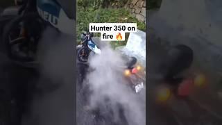 Royal Enfield Hunter 350 on FIRE   #shorts #youtubeshorts