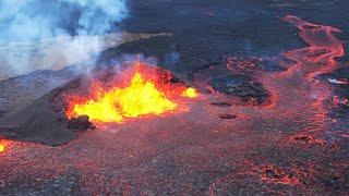 ICELAND VOLCANO ERUPTION 2022, AERIAL VIEW! Aug 10, 2022