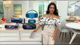 Aiwa 7" LCD Streaming, DVD, CD, FM Radio & Bluetooth Portable Boombox