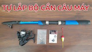 Tự Tay Lắp Bộ Cần Câu Máy, Cần Câu Rút Shimano Cực Đơn Giản | How To Setup A Fishing Rod