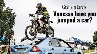 Graham Jarvis teaches The Girl On A Bike to jump a car... What could go wrong? - ABR Festival