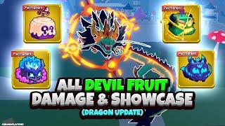 All Devil Fruit Damage and Showcase [600 Mastery] (Blox Fruits Dragon Update)