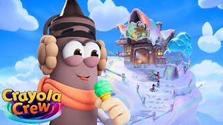 Christmas Ice Cream Adventure! ️ | Crayola Crew | Fun Imagination Cartoons for Kids