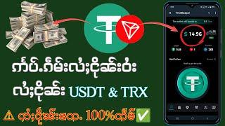 ၵဵမ်းႁႃငိုၼ်း လႆႈငိုၼ်းဝႆး USDT လႄႈ TRX လႆႈငိုၼ်းတႄႉ100%တဵမ်