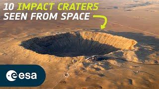 10 impact craters seen from space