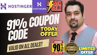 Hostinger Coupon Code 2024 - 91% Coupon Discount Deal