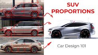 CAR DESIGN 101 - what is PROPORTIONS?! - SUV #cardesign #automotivedesign #carproportions