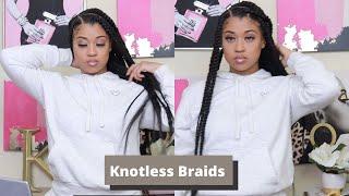 Big KNOTLESS braids (DETAILED)