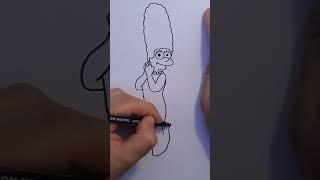 How to Draw Marge Simpson step by step #shorts #art #cute #fyp