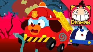 Stop the Forest Fire | Rescue Car Buddies | Cartoon | REDMON