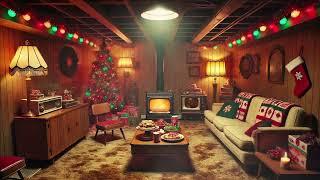 1970s Christmas Basement Ambience | Smokey, Nostalgic Holiday Charm with Retro Decor