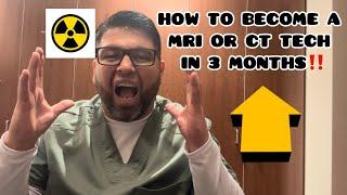 HOW TO BECOME AN MRI TECH or CT TECH FAST‼️️