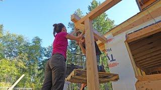 Timber Framing A Covered Porch | Powered By DJI Portable Power Station