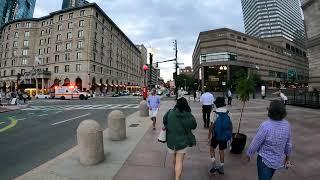 Clip: Boston MA Boylston Street Summer Walk