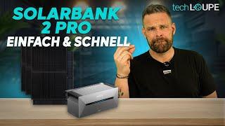 Einfach & schnell: Anker Solix Solarbank 2 E1600 Pro mit Erweiterungsakku & Schrägdachhalterungen