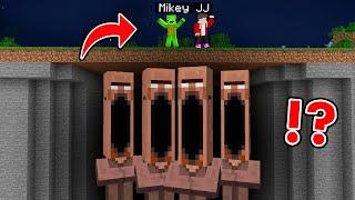 JJ and Mikey Found Scary Fake Villagers Under their Village in Minecraft - Maizen?!