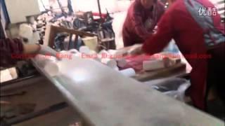 toilet tissue paper rewinding perforating embossing converting making machine and band saw paper cut