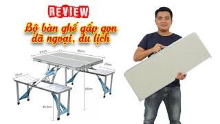 REVIEW "Bộ bàn ghế du lịch, dã ngoại gấp gọn" trên Lazada | Kien Review