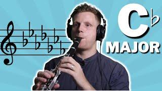 How to PLAY Cb (C Flat) Major SCALE • on CLARINET