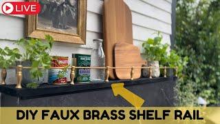 DIY Brass Faux Gold Shelf Rack Hack - Under £10!! Outdoor Kitchen