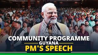 PM Modi's speech at community programme in Guyana