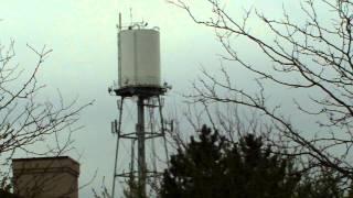 the water tower by the idaho state hospital in nampa idaho with antennas on it.