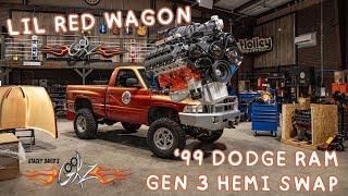 Hemi Swapping the Lil Red Wagon - 2nd Gen Dodge Ram Upgrades - Stacey David's Gearz S18 E11