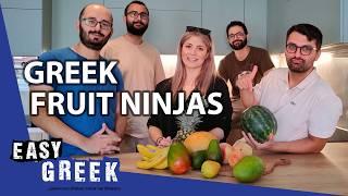 Let's Peel, Cut & Rank Summer Fruits! | Super Easy Greek 63