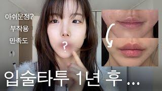 Sub 최초입술타투 1년 후..리얼후기