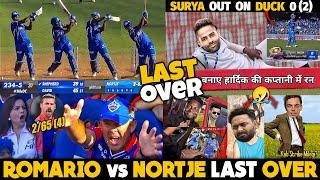 Romario Shepherd vs Anrich Nortje Last Over  Suryakumar Yadav Duck  MI vs DC Highlights  InCrico