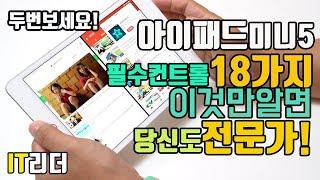 이것만 알면 전문가! 아이패드 미니5 꿀팁! 18가지 필수컨트롤 천천히 보세요! - ipad mini5 tip