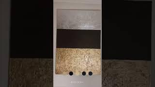 Abstract art on canvas ( texture and goldleaf)