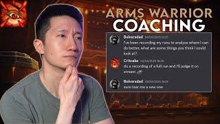 COACHING an Arms Warrior!  - War Within Season 2 M+