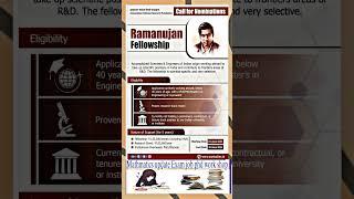 #Anusandhan National Research Foundation #Call for Nominations #Ramanujan Fellowship