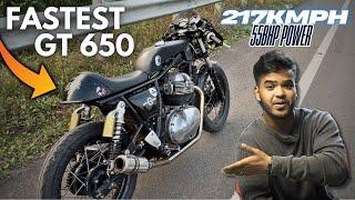 THIS CONTINENTAL GT 650 : 217 KMPH WITH 55 BHP POWER!  Fastest GT 650 in India 