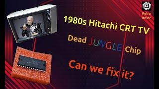 Hitachi CWP 1471 CRT TV repair of  bad jungle chip