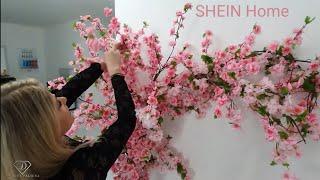 Custom Cherry blossom tree decor for my beauty salon. SHEIN Home haul #sheinhome