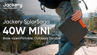 Book-sized Portable, Outdoors Durable | Jackery SolarSaga 40W Mini Solar Panel